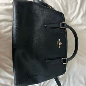Coach Black Textured Leather Tote